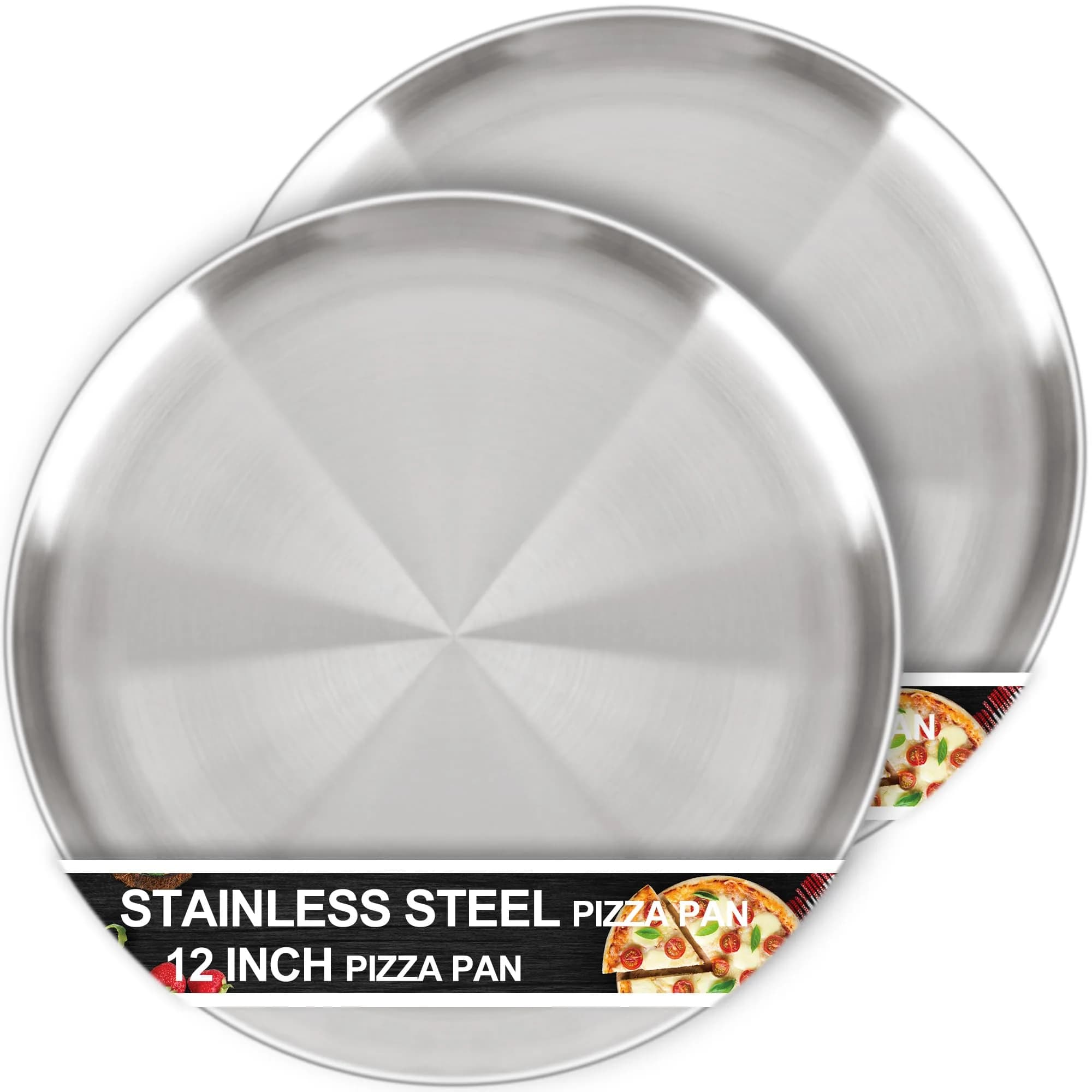 AWTBDP 12 Inch Pizza Pan for Oven | Non-Stick Stainless Steel Bakeware (30cm)