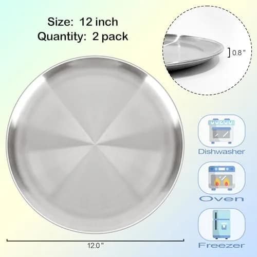 AWTBDP 12 Inch Pizza Pan for Oven | Non-Stick Stainless Steel Bakeware (30cm) thumbnail 5