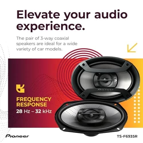 PIONEER F-Series TS-F6935R 6" x 9" 3-Way Coaxial Car Speakers 230W Max | 3-Way Coaxial Car Speakers for Immersive Sound thumbnail 5