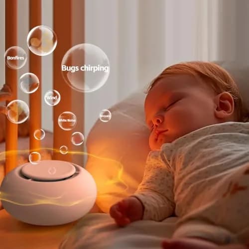 jaroco Portable Baby Sound Machine & Essentials for Babies & Kids-Peach | 20 Soothing Sounds, 15-Hour Battery Life, USB-C Rechargeable thumbnail 3