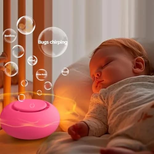 jaroco Portable Baby Sound Machine Rose | 15-Hour Battery Life, 20 Sounds, USB-C Rechargeable thumbnail 4