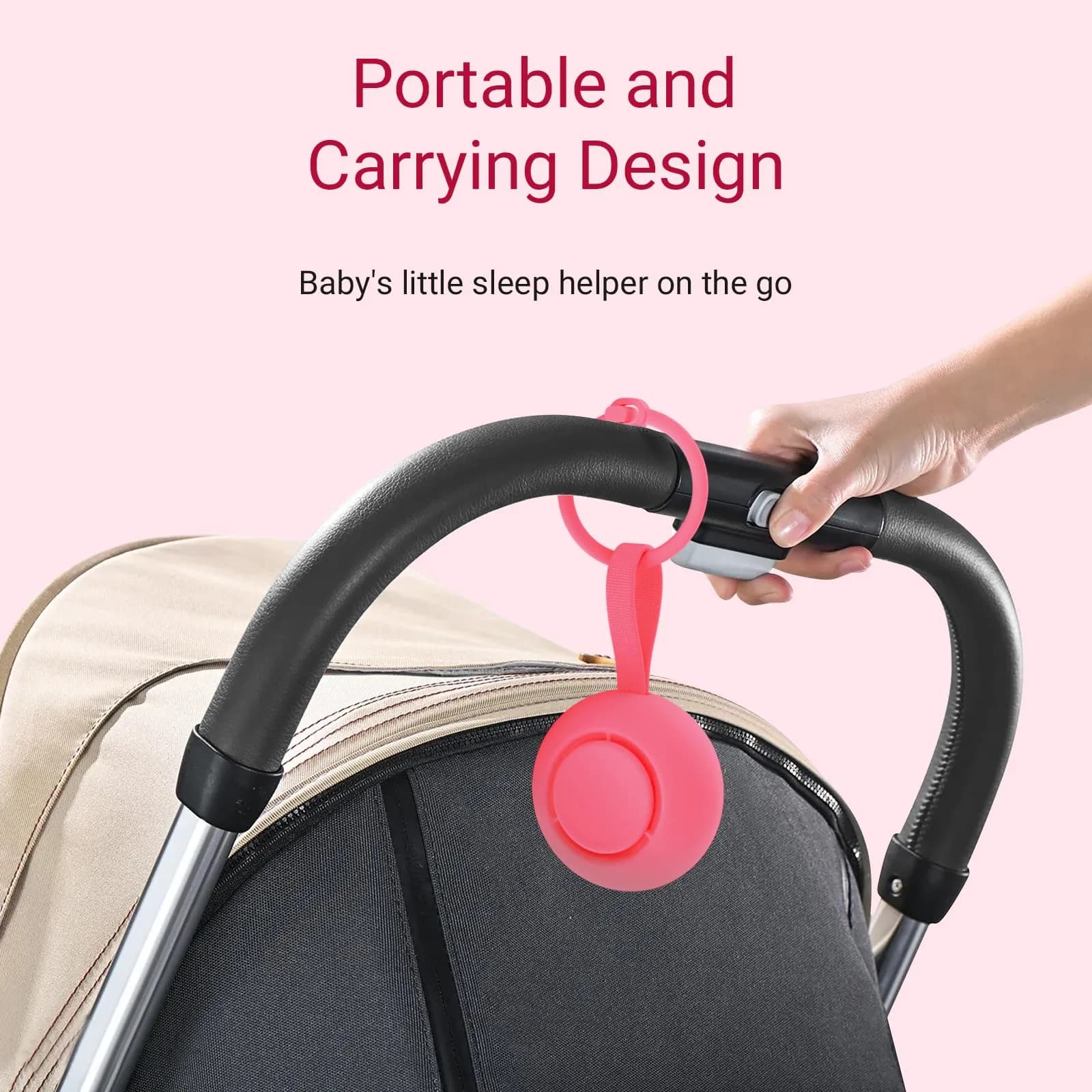 jaroco Portable Baby Sound Machine Rose | 15-Hour Battery Life Sleep Soother - view 5