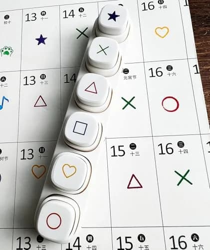 ZMLSED 6-in-1 Self-Inking Planner Stamp Set 10mm | Quick-Dry Ink for Bullet Journaling & Scrapbooking thumbnail 6