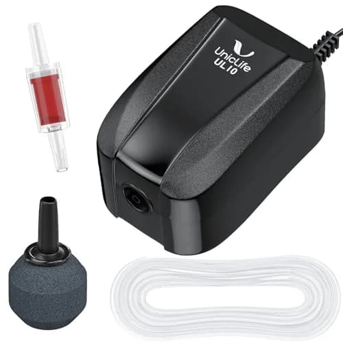 Uniclife Aquarium Air Pump 20 GPH | Ultra-Quiet Fish Tank Oxygen Pump for Tanks up to 5 Gallons thumbnail 1