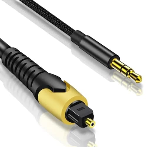 NCGGY 192KHz DAC Optical to 3.5mm Audio Converter | Unidirectional Optical to AUX, 3ft thumbnail 1