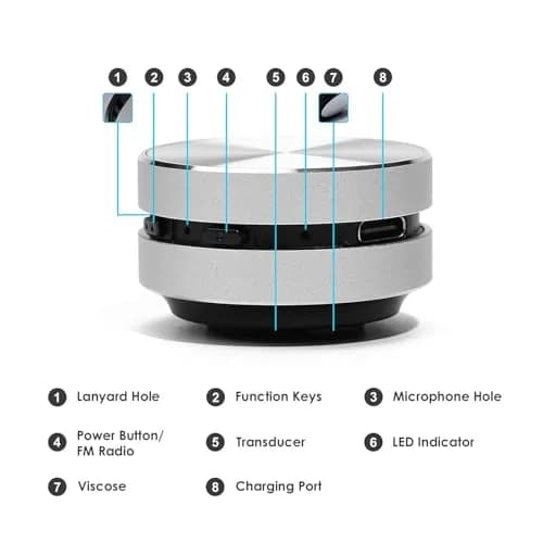 Bigvapor Bone Conduction Speaker 2Pcs Silver | Wireless Portable Stereo Sound thumbnail 7