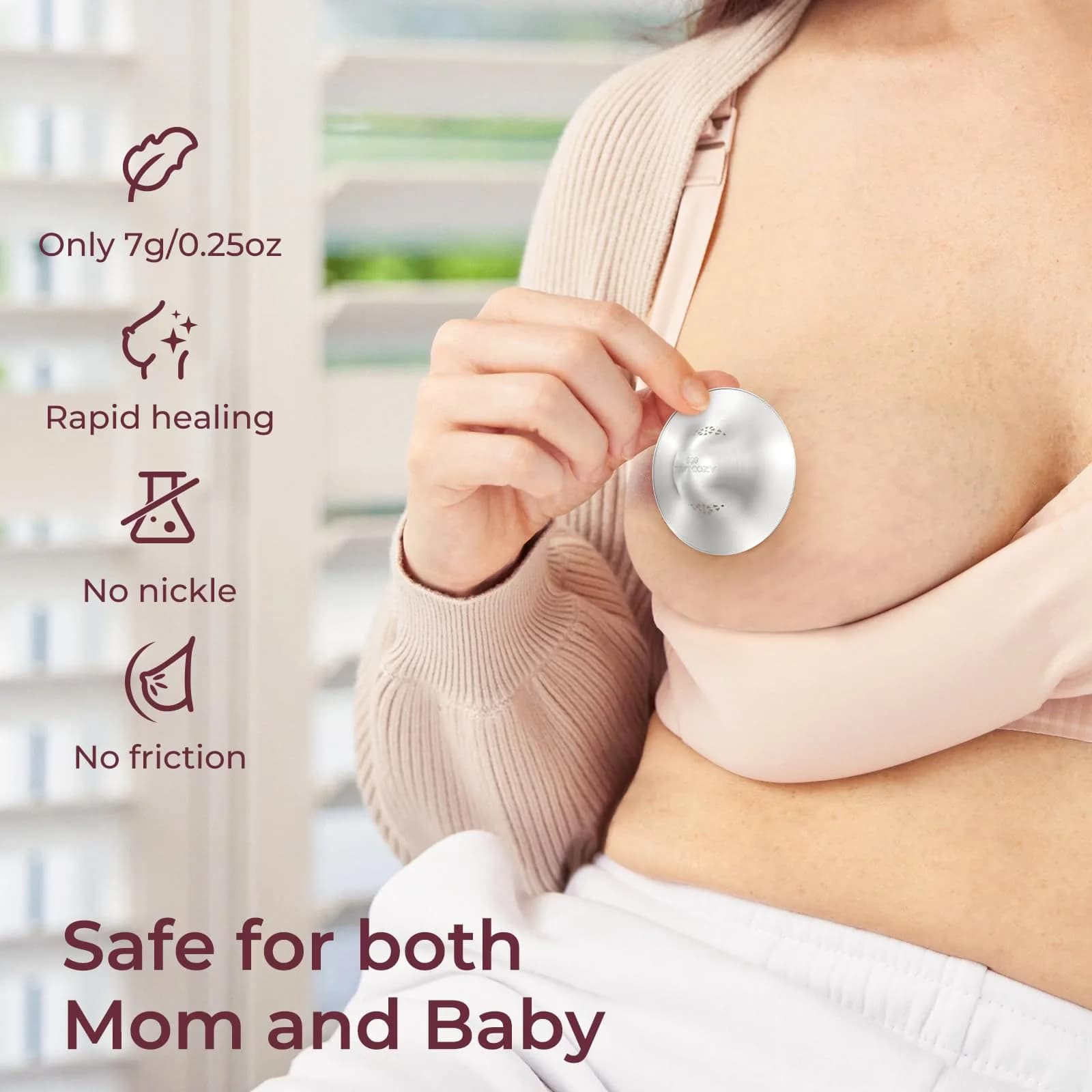 Momcozy 999 Silver Nursing Cups XX-Large-Hole | USA-Imported Breastfeeding Relief for XL Comfort - view 7