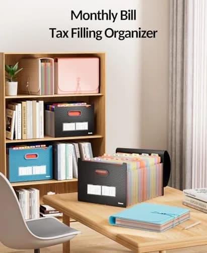Sooez Accordion File Organizer 13-Pocket Letter Size | Deeper Pockets Keep Index Tabs Visible thumbnail 7