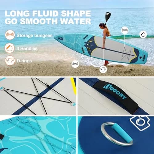 EGGORY Inflatable Paddle Board 11 ft | Versatile Water Sports Gear for Adults thumbnail 4