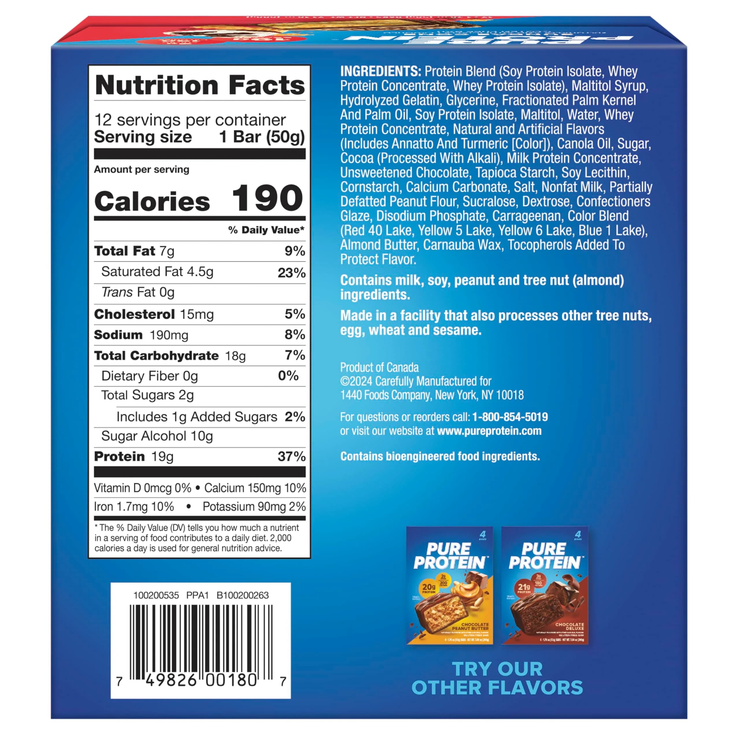 Pure Protein Sundae Cone Protein Bars 20g Protein 12 Count | Delicious High Protein Snack - view 2