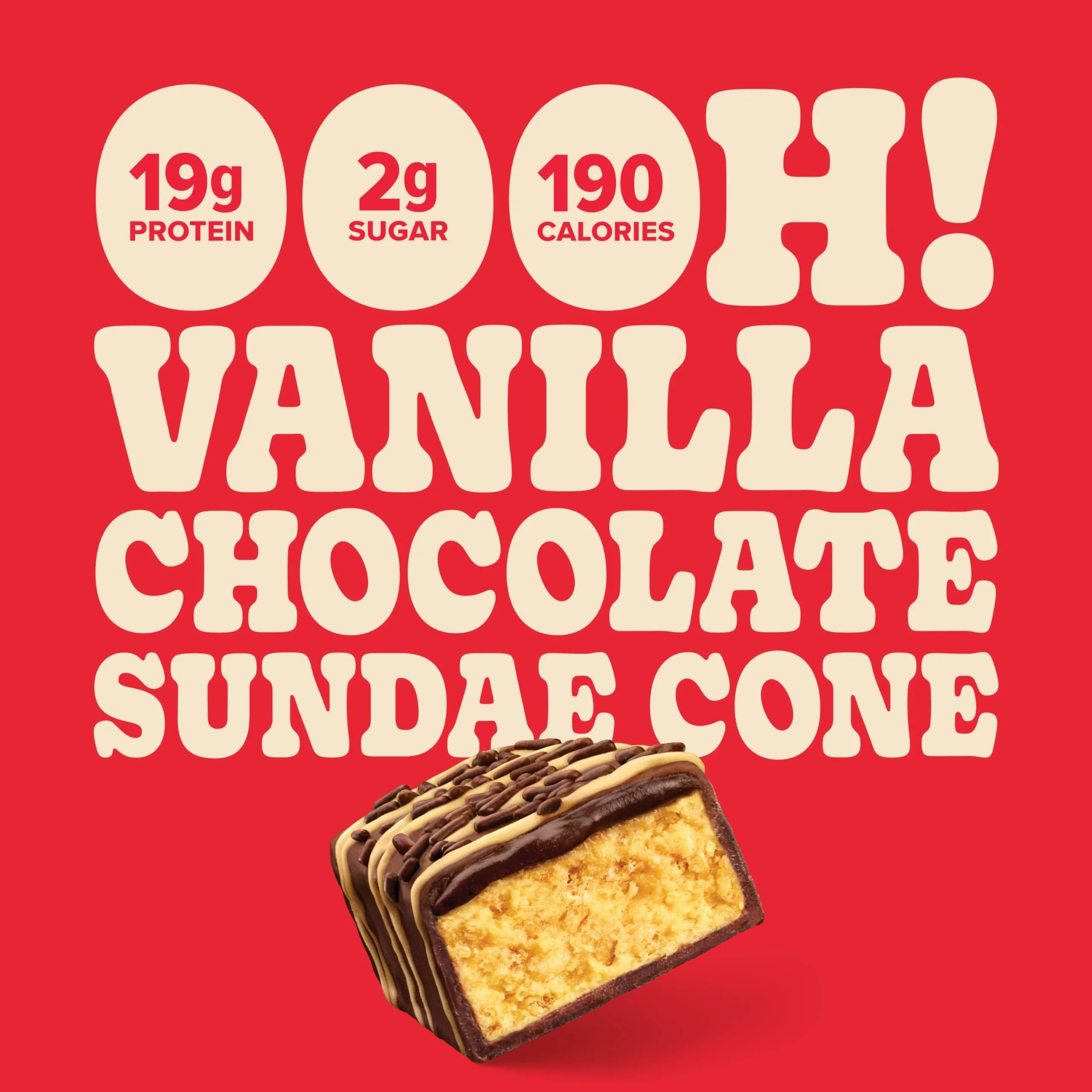 Pure Protein Sundae Cone Protein Bars 20g Protein 12 Count | Delicious High Protein Snack - view 3