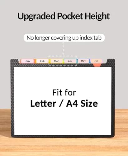 Sooez Accordion File Organizer 13-Pocket Letter Size | Durable Pink Pastels with Deeper Pockets thumbnail 3