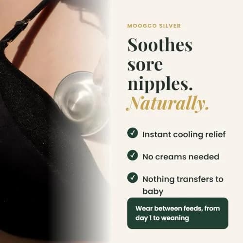 MOOGCO Original Silver Nursing Cups X-Large | 99.9% Pure Silver for Soothing Relief thumbnail 4