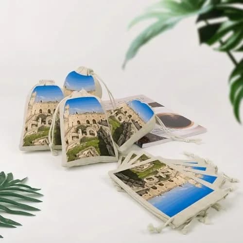 IOLVSHGH Israel at The Tower of David Cotton Muslin Bags 6.7x4.9 Inch | Reusable Gift & Spice Pouches thumbnail 4