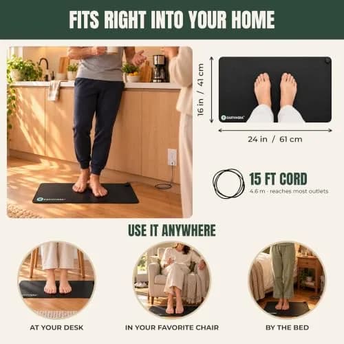 EARTHVERA Grounding Mat for Sleep, Feet & Desk | Supports Deep Sleep & Wellness thumbnail 6
