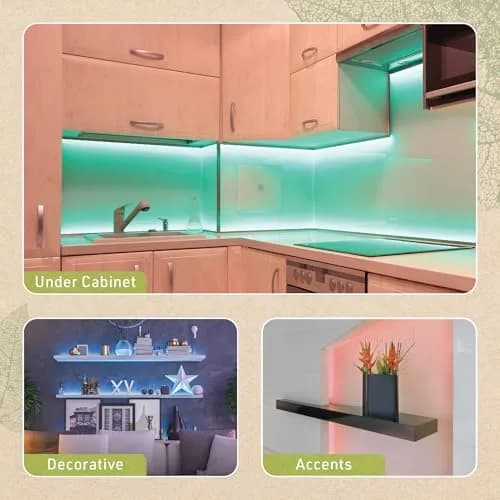 Birch Lighting Multicolor RGBW Smart LED Strip Light Kit 5m (16ft) with Remote & App Control thumbnail 5