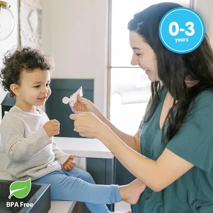 Dr. Brown's Infant-to-Toddler Toothbrush Set, Soft & Gentle Manual Toothbrushes for Baby, 4-Pack | BPA Free, 0-3 Years thumbnail 13