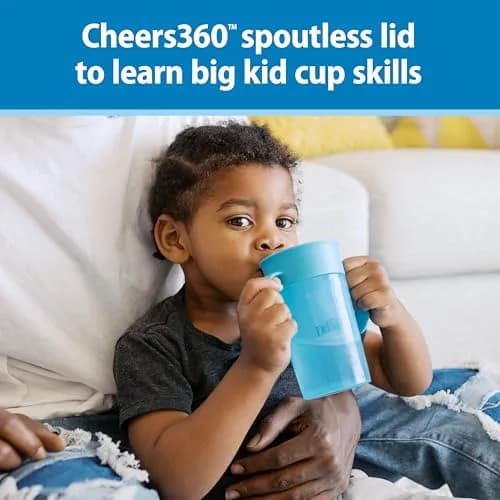 Dr. Brown's Milestones Straw to 360 Convertible Toddler Training Cup Set, 10 oz/300 mL | Interchangeable Silicone Straw & 360 Lids thumbnail 4