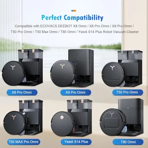 DrFlito 10 Pack X8 Dust Bags for Ecovacs Deebot Omni Robot Vacuum Cleaner | 4-Layer Filtration thumbnail 2