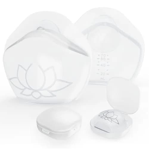 Hranio Milk Collectors for Breastfeeding 70ml (2.5oz) | Wearable Silicone Breast Pump for Postpartum Essentials thumbnail 1