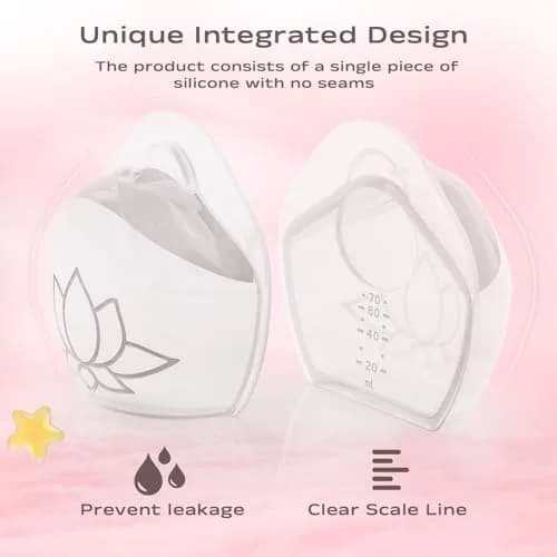 Hranio Milk Collectors for Breastfeeding 70ml (2.5oz) | Wearable Silicone Breast Pump for Postpartum Essentials thumbnail 3
