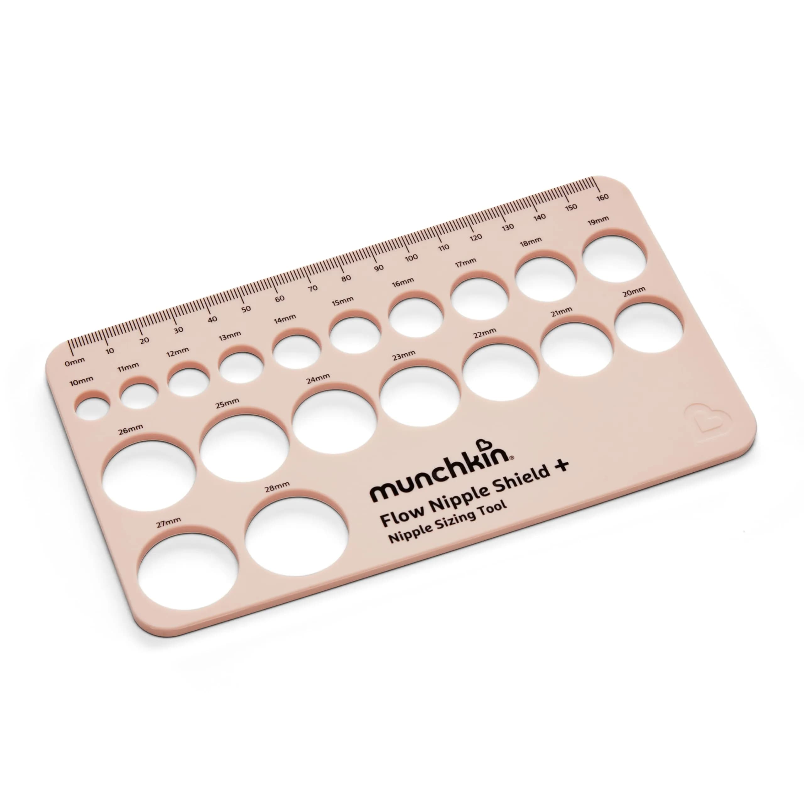 Munchkin Nipple Ruler Sizing Tool Pink | Helps Breastfeeding Moms Buy The Right Size — Pink
