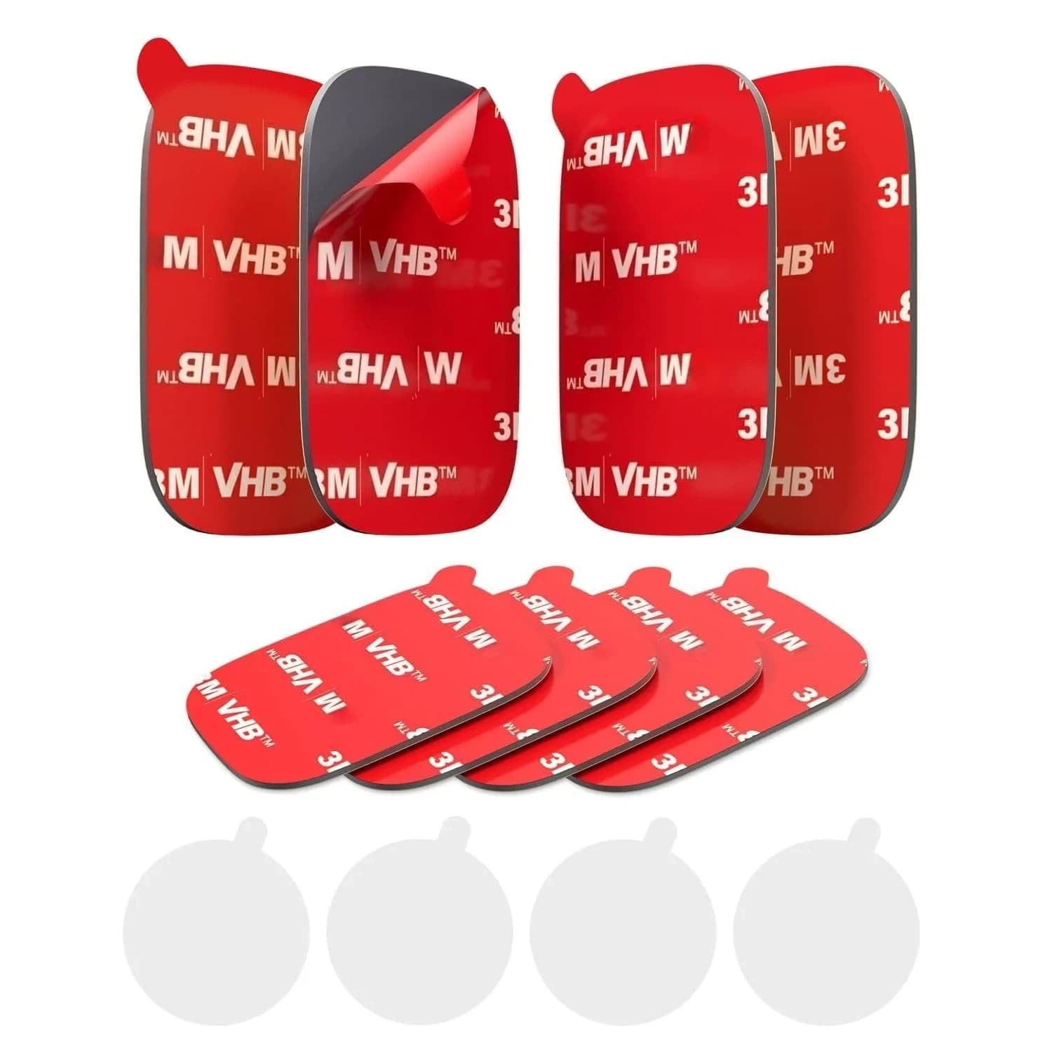 APPS2Car 3M VHB Double Sided Adhesive Pads 1.48" x 2.04" (8 Pack) | Strong Hold for Car Mounts & Accessories