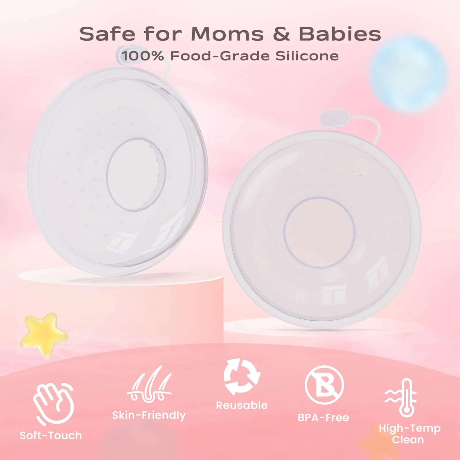 Hranio 1 Ounce Wearable Milk Collectors for Breastfeeding - Set of 2 - view 2