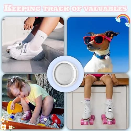 BIQIRE AirTag Shoes Holder 2 Pack | Waterproof Silicone Cartoon Cute Airtag Case for Kids Shoelaces & Straps (White & Grey) thumbnail 7