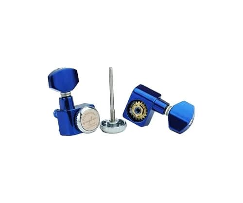 Guyker 6-in-line Guitar Locking Tuners GK434, Blue Chrome (Set of 6) | Precision 1:18 Gear Ratio thumbnail 4