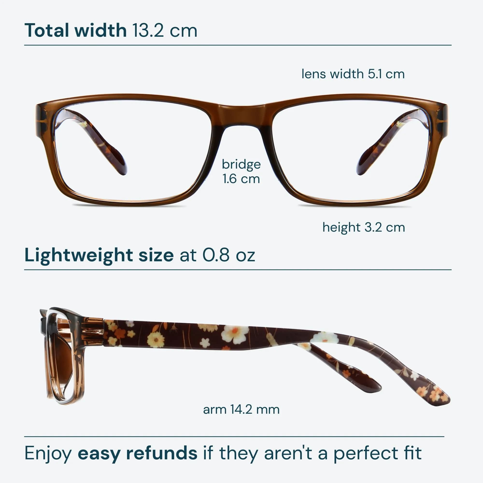 Gaoye 1.0 Blue Light Blocking Reading Glasses 5-Pack (5.6 in Arms) | Clear Lenses with Anti-Reflective Coating - view 6