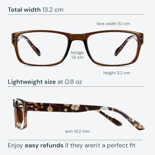 Gaoye 1.0 Blue Light Blocking Reading Glasses 5-Pack (5.6 in Arms) | Clear Lenses with Anti-Reflective Coating thumbnail 6