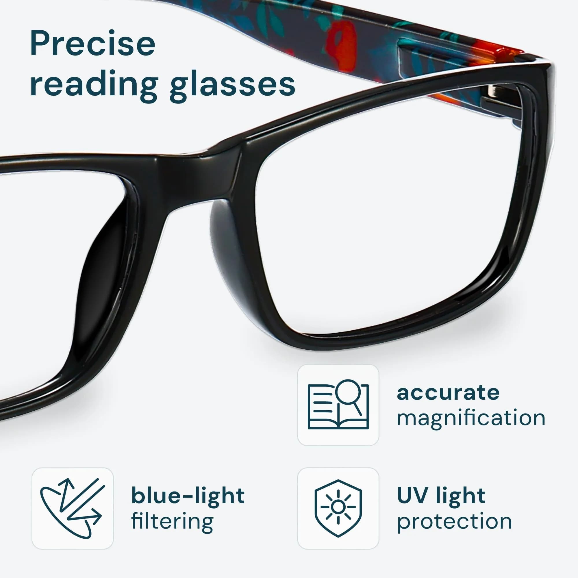 Gaoye 1.0 Blue Light Blocking Reading Glasses 5-Pack (5.6 in Arms) | Clear Lenses with Anti-Reflective Coating - view 2