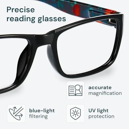 Gaoye 1.0 Blue Light Blocking Reading Glasses 5-Pack (5.6 in Arms) | Clear Lenses with Anti-Reflective Coating thumbnail 2