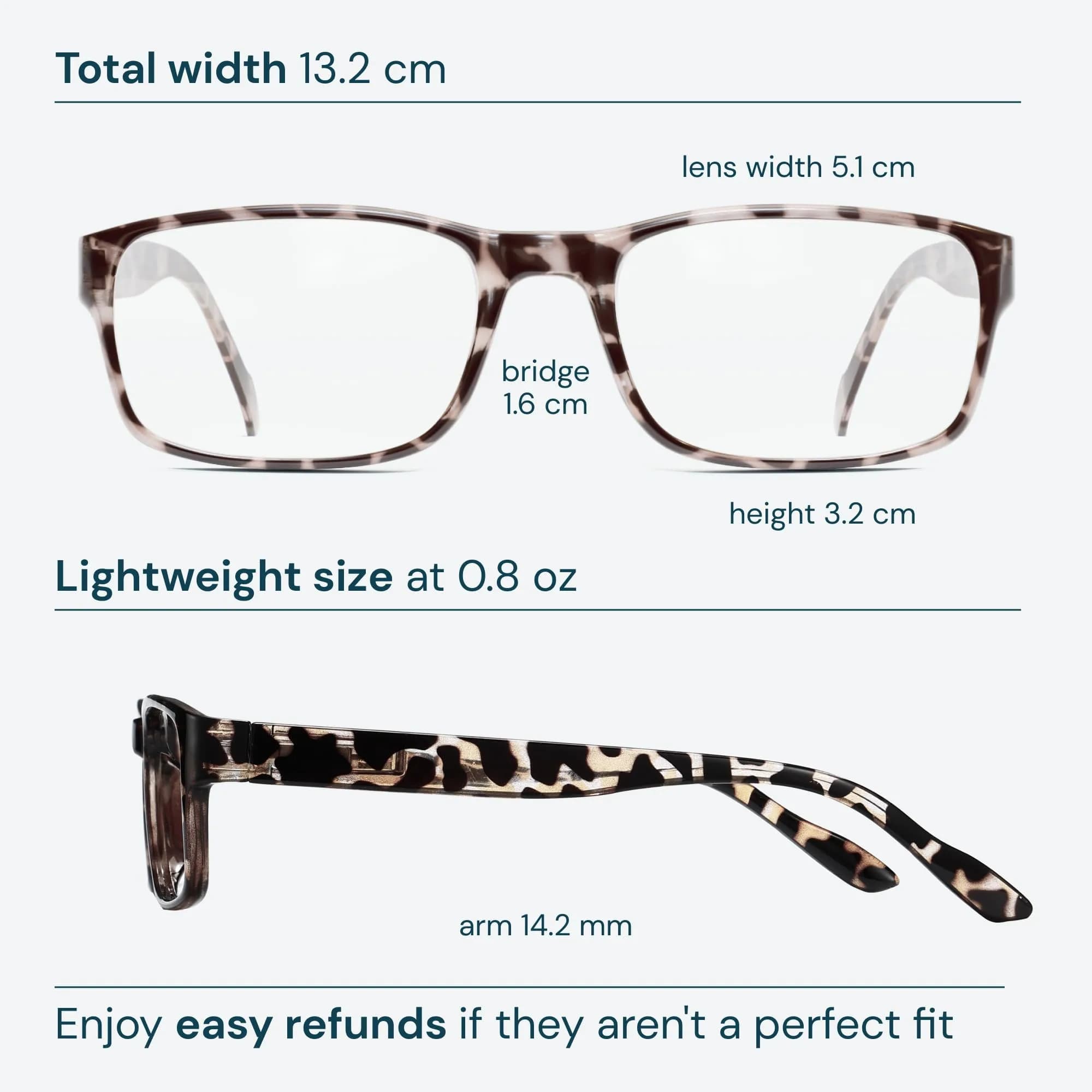 Gaoye 2.0 Professional Reading Glasses with Blue Light Protection, 5-Pack, 2.00x Magnification | Classic Rectangular Frames - view 6