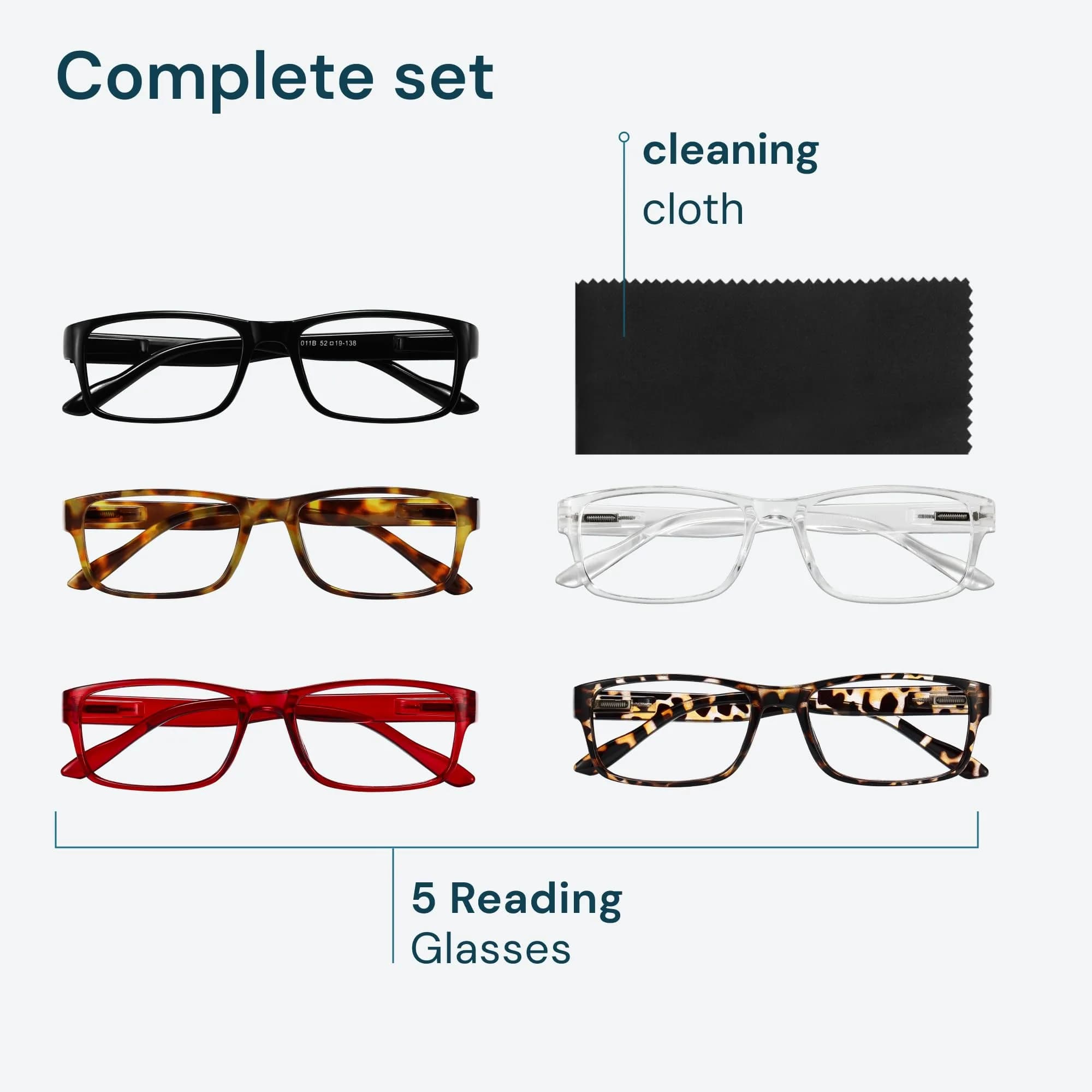 Gaoye Bold Fusion 5-Pack Reading Glasses with Blue Light Protection | All-Day Comfort Readers - view 8