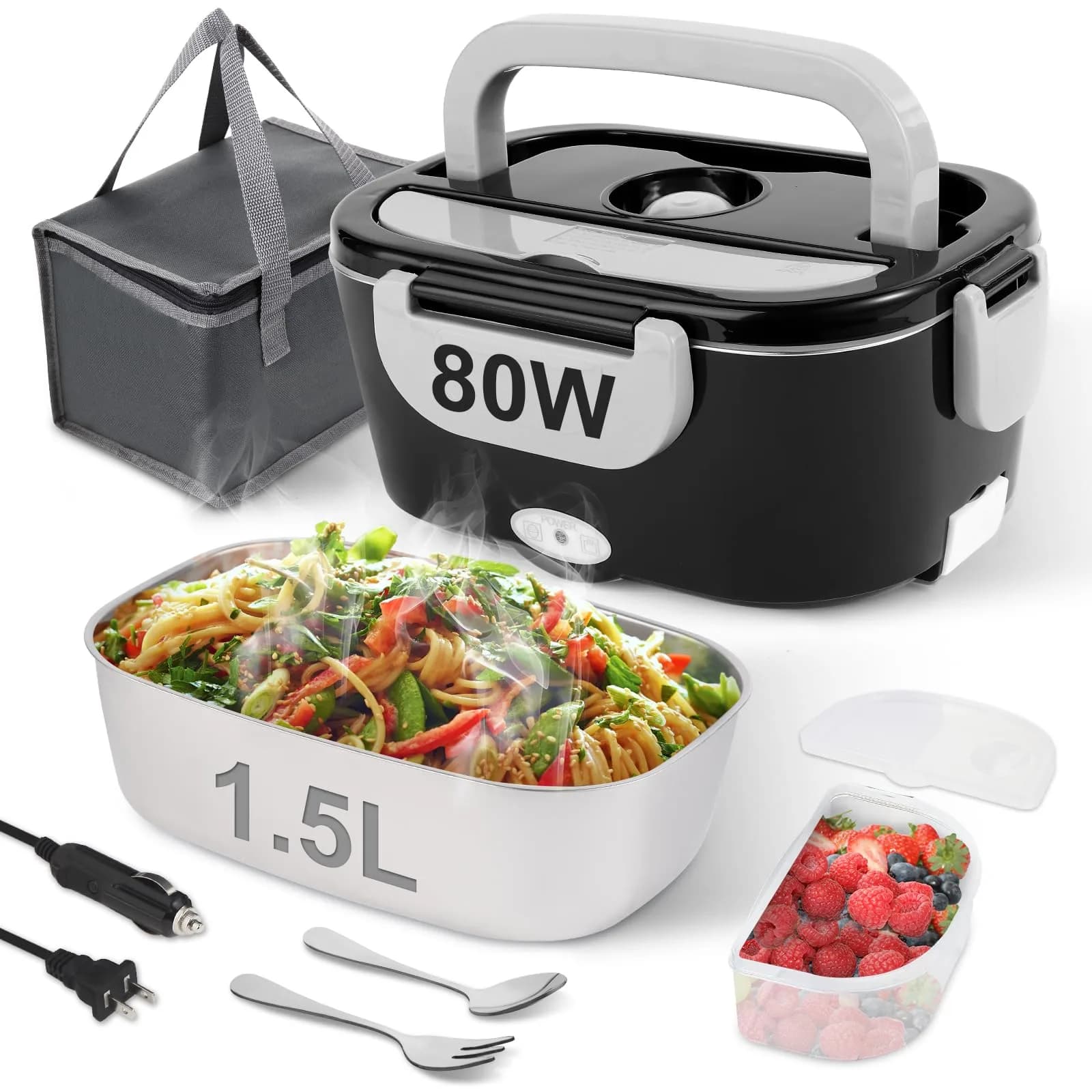 NestDin 80W Electric Lunch Box for Adults 1.5L | Portable, Leakproof & Heats in 25-40 mins