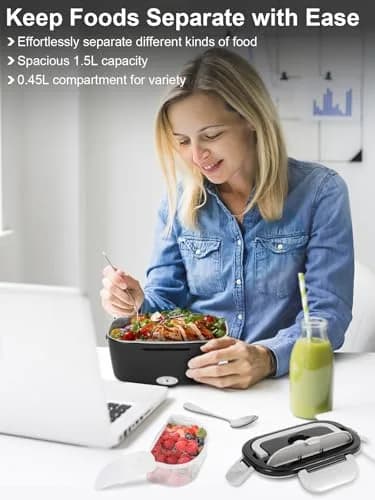 NestDin 80W Electric Lunch Box for Adults 1.5L | Portable, Leakproof & Heats in 25-40 mins thumbnail 6