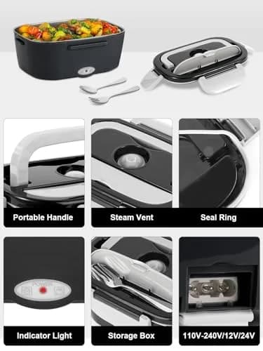 NestDin 80W Electric Lunch Box for Adults 1.5L | Portable, Leakproof & Heats in 25-40 mins thumbnail 7