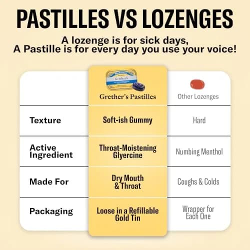 GRETHER'S Sugarfree Ginger Lemon Pastilles 3.75 oz | Swiss Sugar-Free Throat Lozenges for Dry Mouth & Voice thumbnail 3