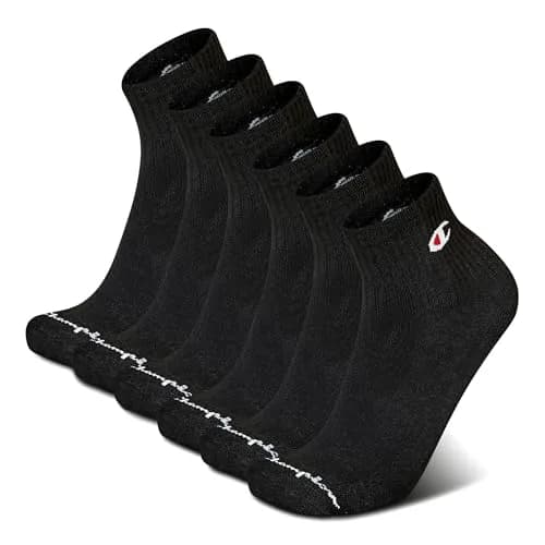 Champion Men's Quarter Socks – 6-pack | Moisture-wicking, Cushioned, Durable Ankle Socks thumbnail 1