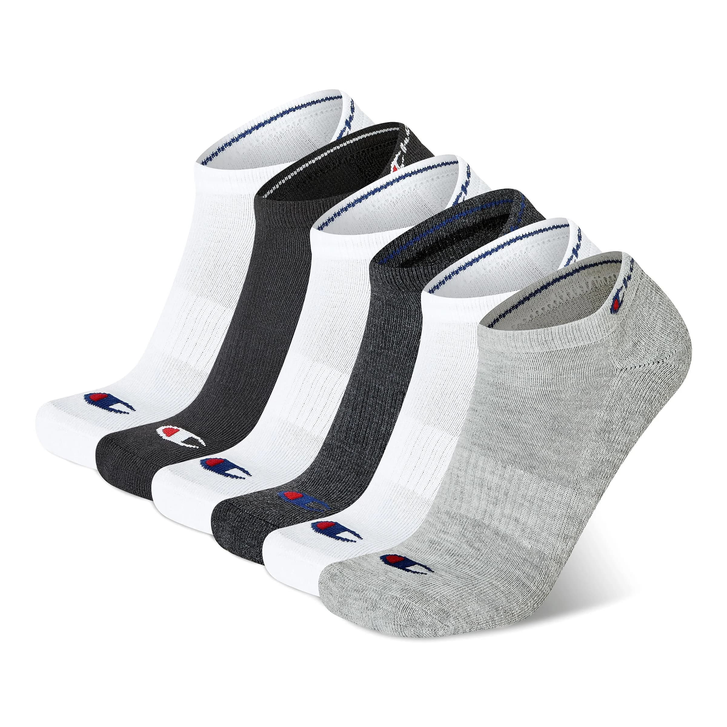 Champion Men’s Low Cut Athletic Socks 6-Pack | Moisture-Wicking, Cushioned Fit for Men