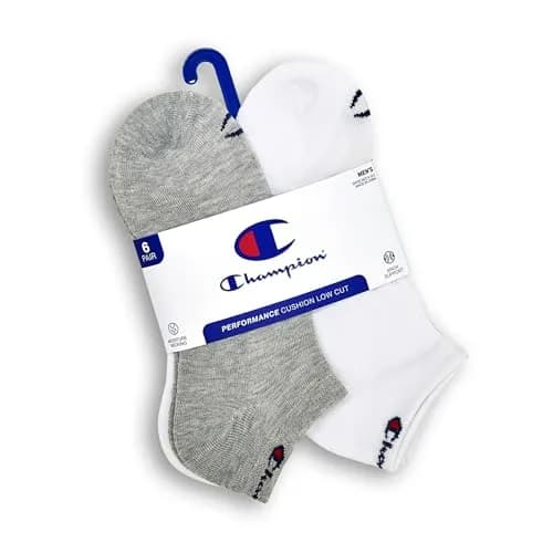 Champion Men’s Low Cut Athletic Socks 6-Pack | Moisture-Wicking, Cushioned Fit for Men thumbnail 3