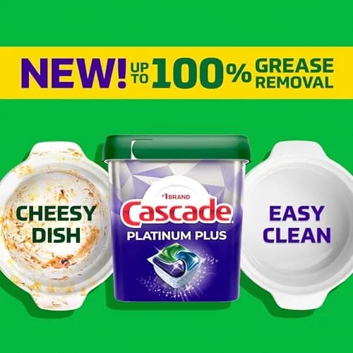 Cascade Platinum Plus Dishwasher Pods Lemon 47 Count | 100% Food Residue Removal thumbnail 9