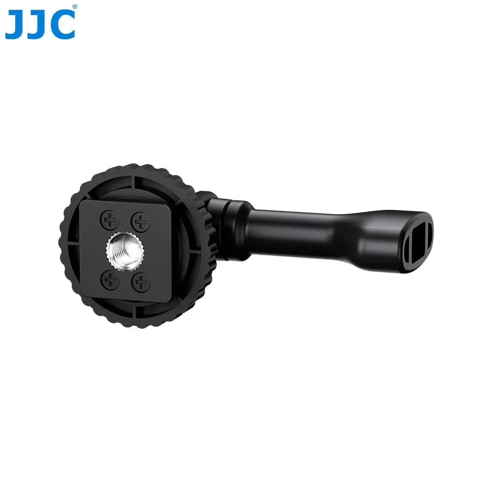 JJC 2-in-1 Action Camera Hot Shoe Mount Adapter with 1/4"-20 Hole & Tilt Adjustment | Black ABS Material - view 8