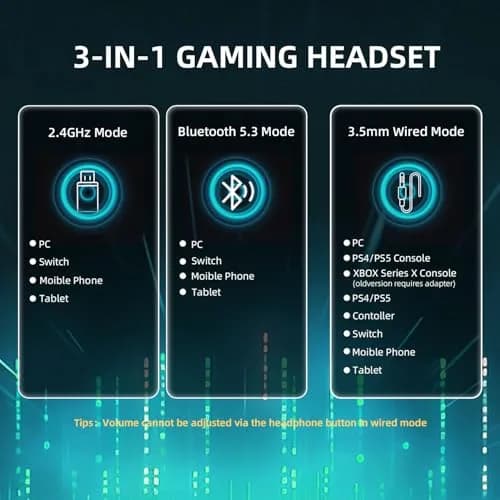 ATTACK SHARK L80 PRO Wireless Gaming Headset with Detachable Mic & Tri-Mode Connectivity (White) thumbnail 3