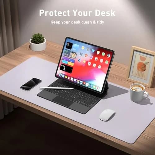 Aothia Large PU Leather Desk Pad Protector 36" x 17" (91.4 cm x 43.2 cm) | Smooth Writing Surface & Non-Slip Mouse Pad thumbnail 4