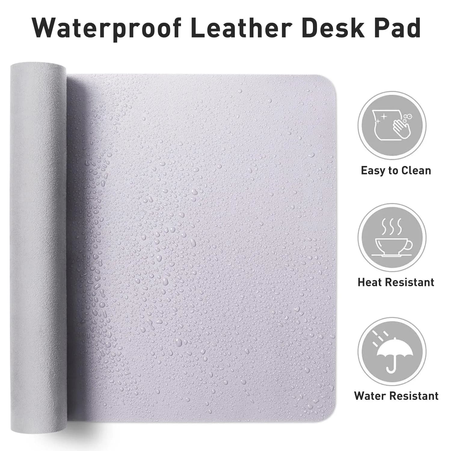 Aothia Large PU Leather Desk Pad Protector 36" x 17" (91.4 cm x 43.2 cm) | Smooth Writing Surface & Non-Slip Mouse Pad - view 7