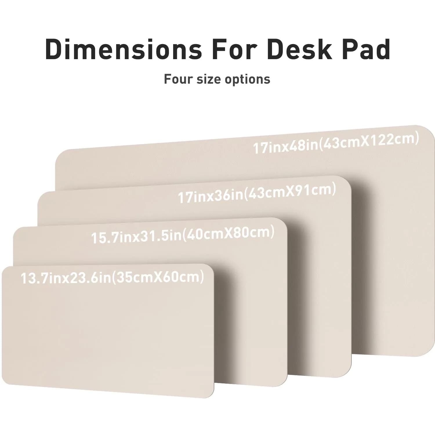 Aothia PU Leather Desk Pad Protector - Non-Slip Mouse Pad & Writing Mat for Office/Home, Waterproof, Easy to Clean (121.92cm x 43.18cm, Eggshell) - view 6