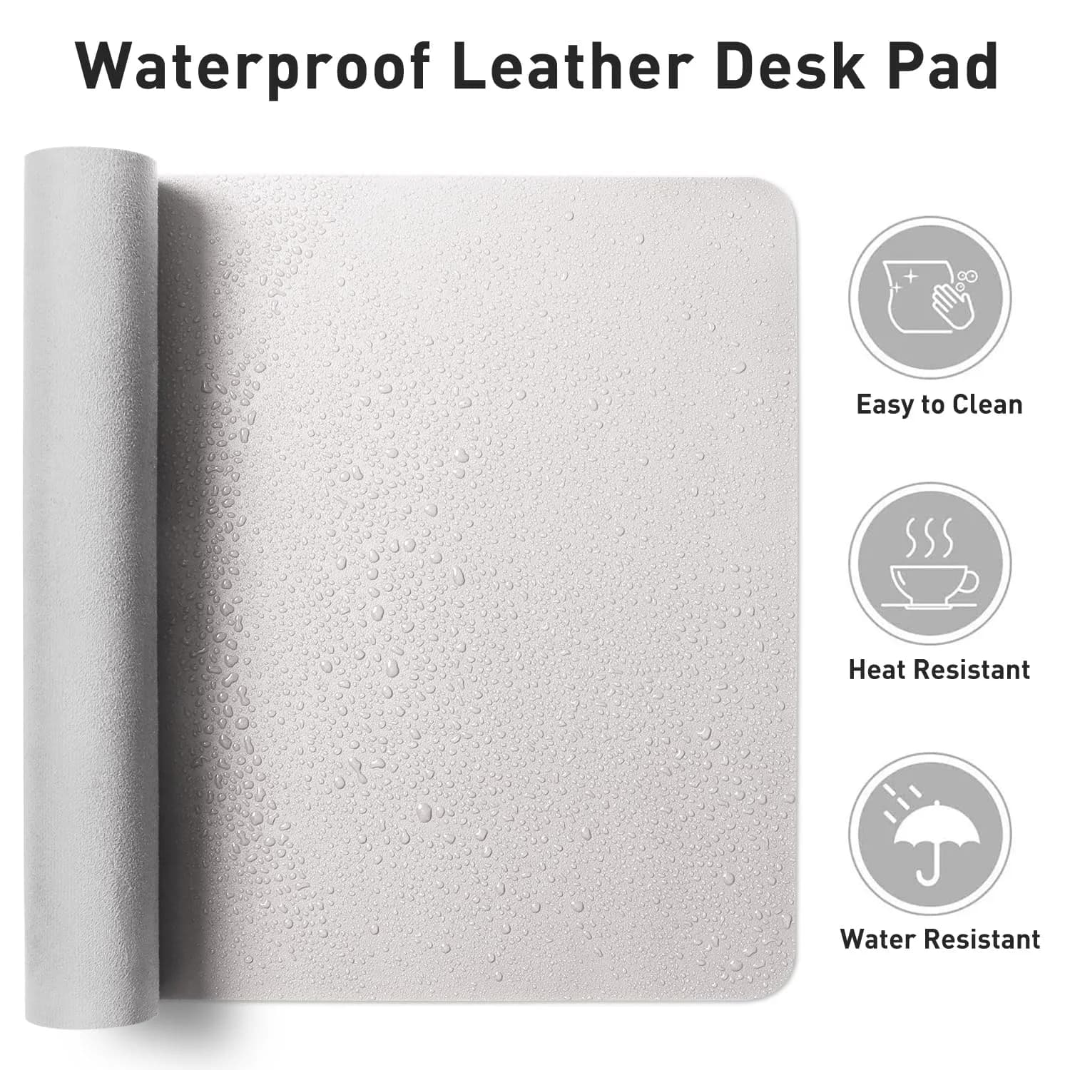 Aothia Large PU Leather Desk Pad Protector (48" x 17") | Smooth Ink Flow & Fade-Resistant Surface - view 7